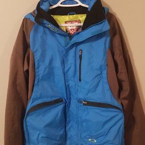 Oakley Snowboard Jacket Blue Men's Small Nitro Fuel 2 Vented Shell Tactical